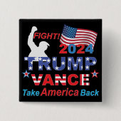 トランプVANCE 2024 缶バッジ (正面)