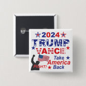 トランプVANCE 2024 缶バッジ (正面&裏面)