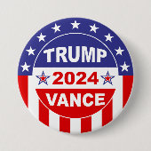 トランプVANCE 2024 缶バッジ (正面)