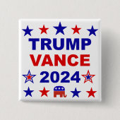 トランプVance 2024 缶バッジ (正面)