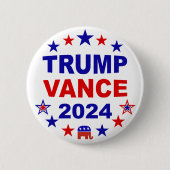 トランプVance 2024 缶バッジ (正面)