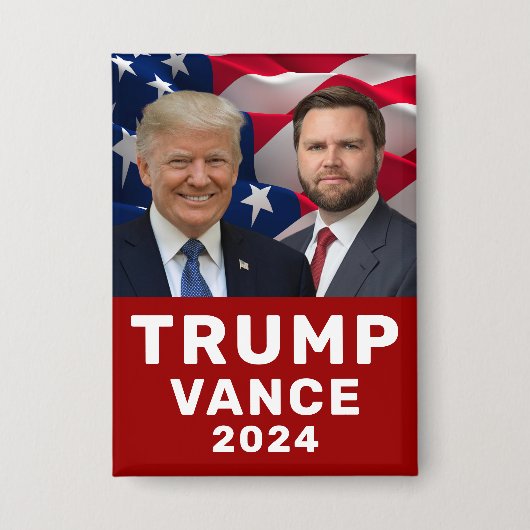 トランプVance 2024 缶バッジ (正面)