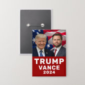 トランプVance 2024 缶バッジ (正面/裏面)