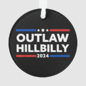トランプVance 2024 J.D. Vance Outlaw Hillbilly オーナメント (裏面)