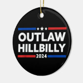 トランプVance 2024 J.D. Vance Outlaw Hillbilly セラミックオーナメント (左)