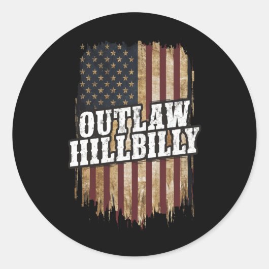 トランプVance 2024 J.D. Vance Outlaw Hillbilly ラウンドシール (正面)