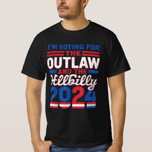 トランプVance 2024 J.D. Vance Outlaw Hillbilly Tシャツ (正面)