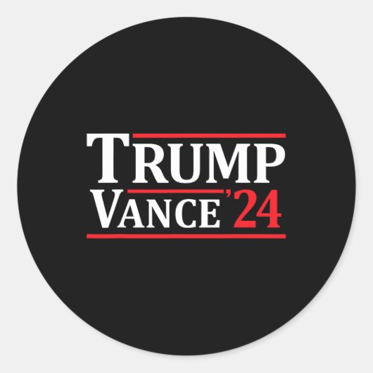 トランプVance 24トランプ2024 ラウンドシール (正面)