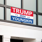 トランプYoungkin 2024 横断幕 (ビルの外側)