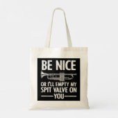 トランペおもしろいット女子男性へ音楽楽器トランプ トートバッグ (裏面)