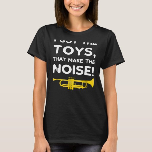 トランペおもしろいット音楽 Tシャツ (正面)