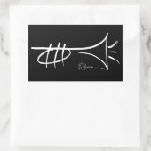 トランペクールットスケッチステッカーby Brian Swartz 長方形シール (バッグ)