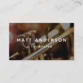 トランペスタイリッシュミニマルット写真ミュージシャン 名刺 (正面)