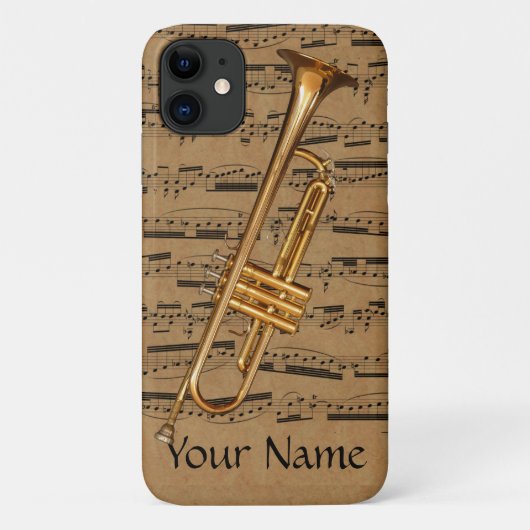 トランペッカスタムト音符 Case-Mate iPhoneケース (裏面)