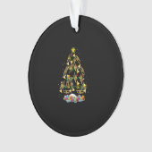 トランペットおもしろいクリスマスツリーオーナメント音楽バンド オーナメント (正面)