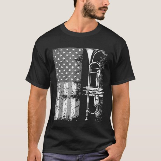 トランペットおもしろい- Trumpet Player Women男性へ カッコいい Tシャツ (正面)