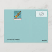 トランペットおよびピアノミュージカルの郵便はがき ポストカード (裏面)