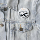 トランペットおよび音符 缶バッジ (インサイチュ)