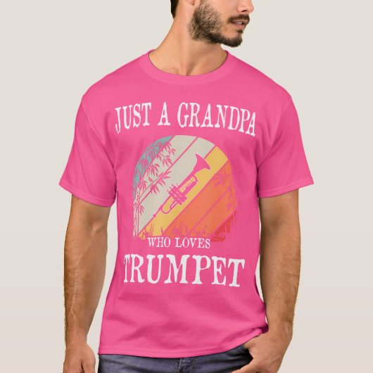 トランペットが大好きなおじいちゃん Tシャツ (正面)