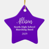 トランペットでミュージックスターパープル セラミックオーナメント (裏面)