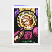 トランペットとのクリスマスの天使 シーズンカード (裏面)