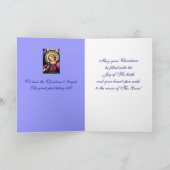 トランペットとのクリスマスの天使 シーズンカード (内部)