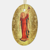 トランペットとの天使 セラミックオーナメント (左)