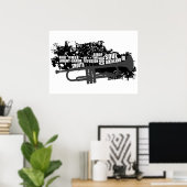 トランペットとスタイル ポスター (ホームオフィス)