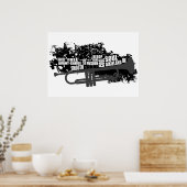 トランペットとスタイル ポスター (キッチン)