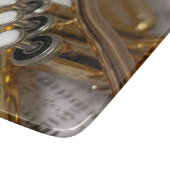 トランペットと楽譜真鍮楽器 カッティングボード (角)