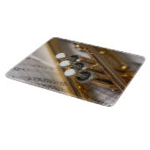 トランペットと楽譜真鍮楽器 カッティングボード (角)