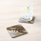 トランペットと楽譜真鍮楽器 コースター (右側)