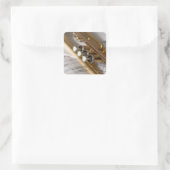 トランペットと楽譜真鍮楽器 スクエアシール (バッグ)