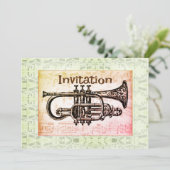 トランペットと音楽ノート 招待状 (スタンド正面)