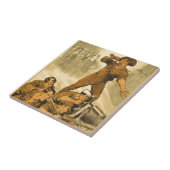 トランペットによる合図のヴィンテージWW1ポスター タイル (側面)