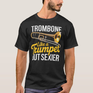 トランペットのようなトロンボーン マーチングバンド ジャズ Tシャツ