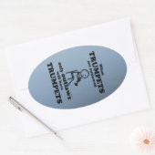 トランペットのアウトレイド楕円ステッカー 楕円形シール (封筒)