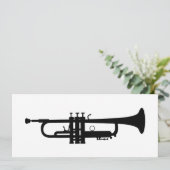 トランペットのシルエット 招待状 (スタンド正面)