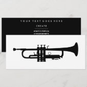 トランペットのシルエット 招待状 (正面/裏面)