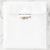 トランペットのステッカー ラウンドシール (バッグ)