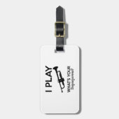 トランペットのデザイン ラゲッジタグ (正面縦)