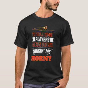 トランペットのトランペット選手のモチーフか Tシャツ