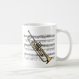 トランペットのミュージカル11 B コーヒーマグカップ