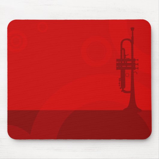 トランペットのリングや輪 マウスパッド (正面)