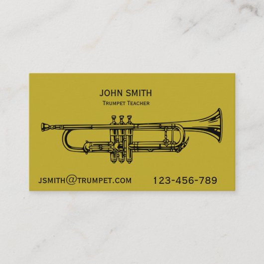 トランペットの先生の金管楽器 名刺 (正面)