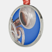 トランペットの円形のオーナメント メタルオーナメント (左)