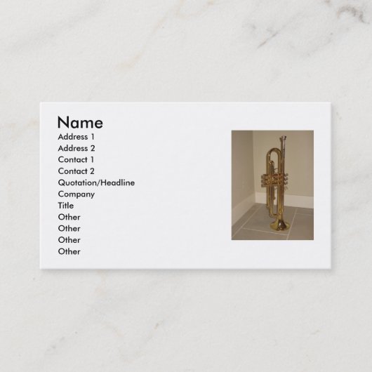 トランペットの名刺 名刺 (正面)