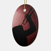 トランペットの女の子のオーナメント セラミックオーナメント (左)