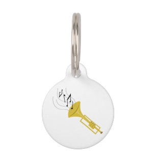 トランペットの演奏 ペット ネームタグ