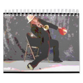 トランペットの球[互い違いのデザイン4]カレンダー カレンダー (カバー)